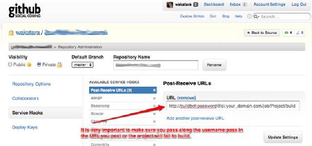 Setting githubs post-commit hook for Hudson