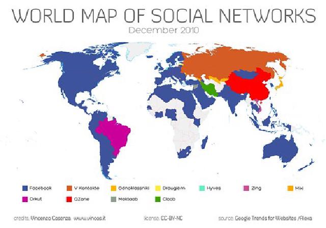 World Map of Social Networks