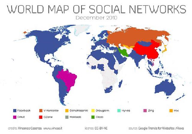 World Map of Social Networks World Map of Social Networks